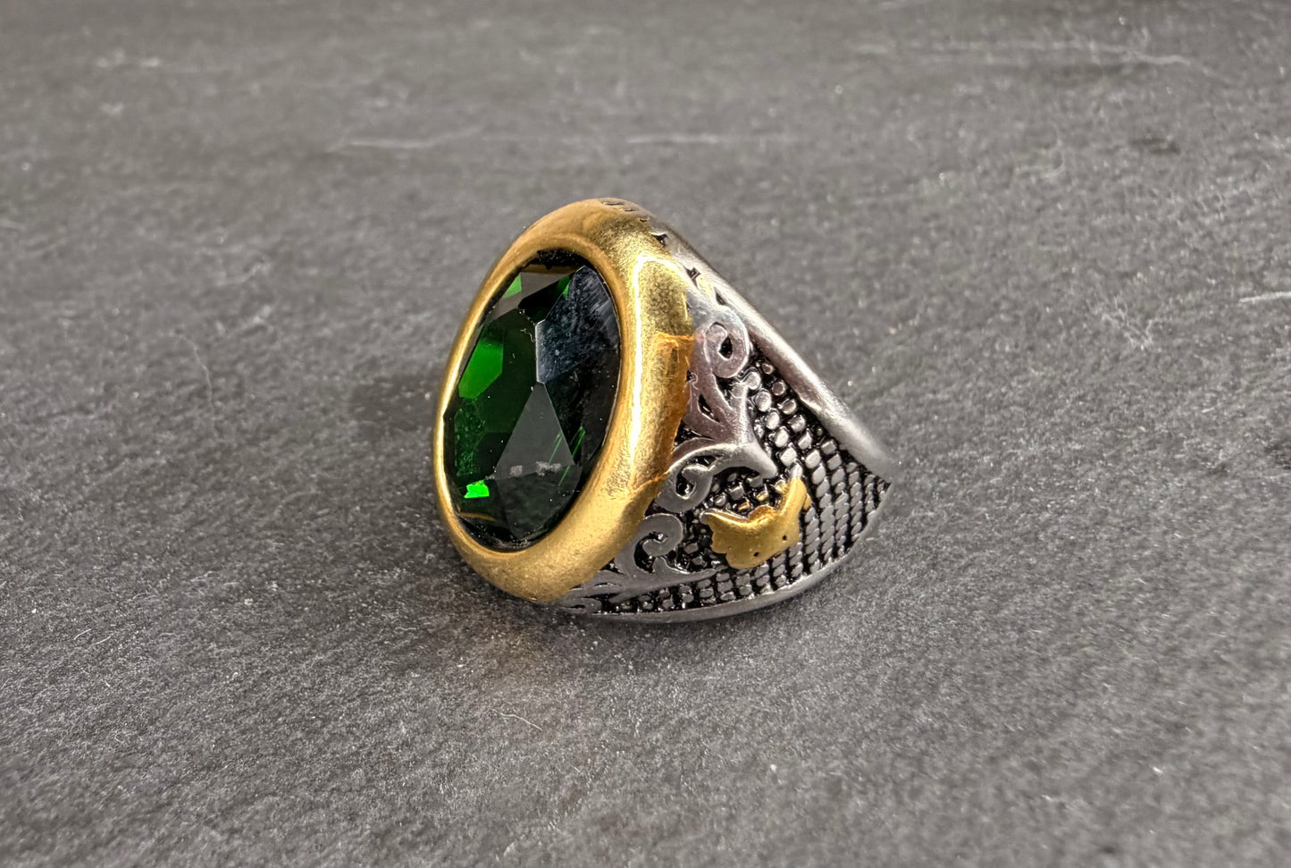 Emerald Money Djinn Ring | Wealth, Prosperity and Money Magnet Talisman | Jinn Infused Ring for Abundance, Business Success and Growing Riches