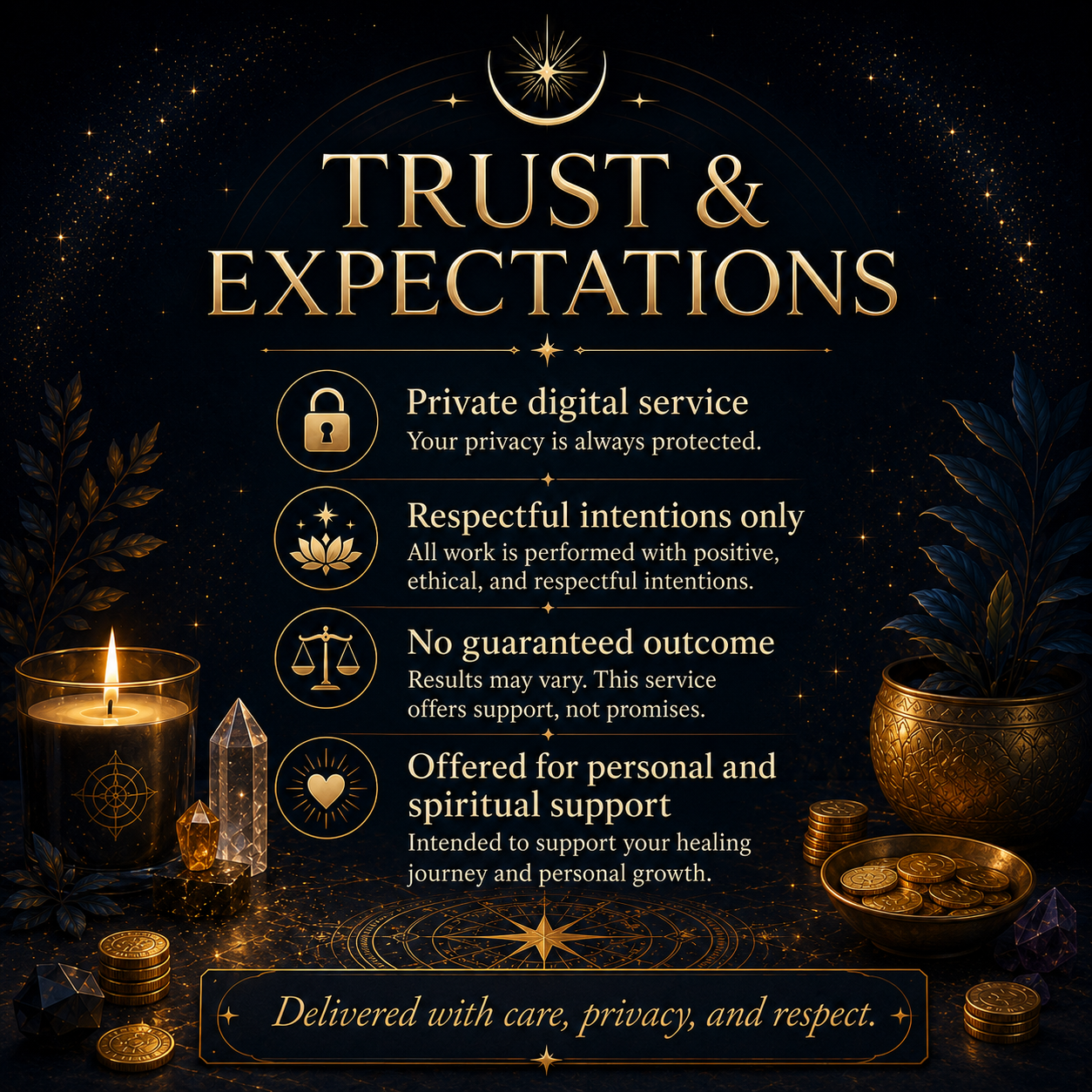 Breakup Release Spell private digital service, respectful intentions and no guaranteed outcome