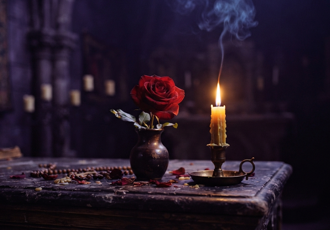 how long until my ex comes back with a candle and a rose on a dark table