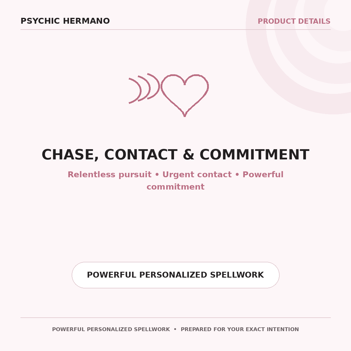 Avoidant to Obsessed Love Spell | Chase, Contact & Commitment