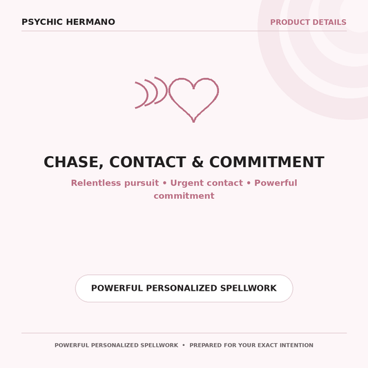 Avoidant to Obsessed Love Spell | Chase, Contact & Commitment
