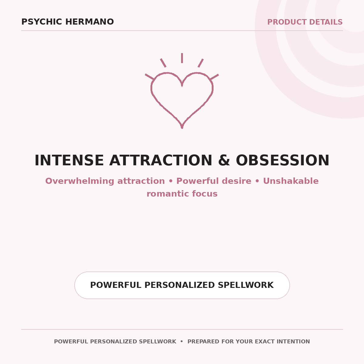 Extreme Obsession Love Spell | Intense Desire & Devotion