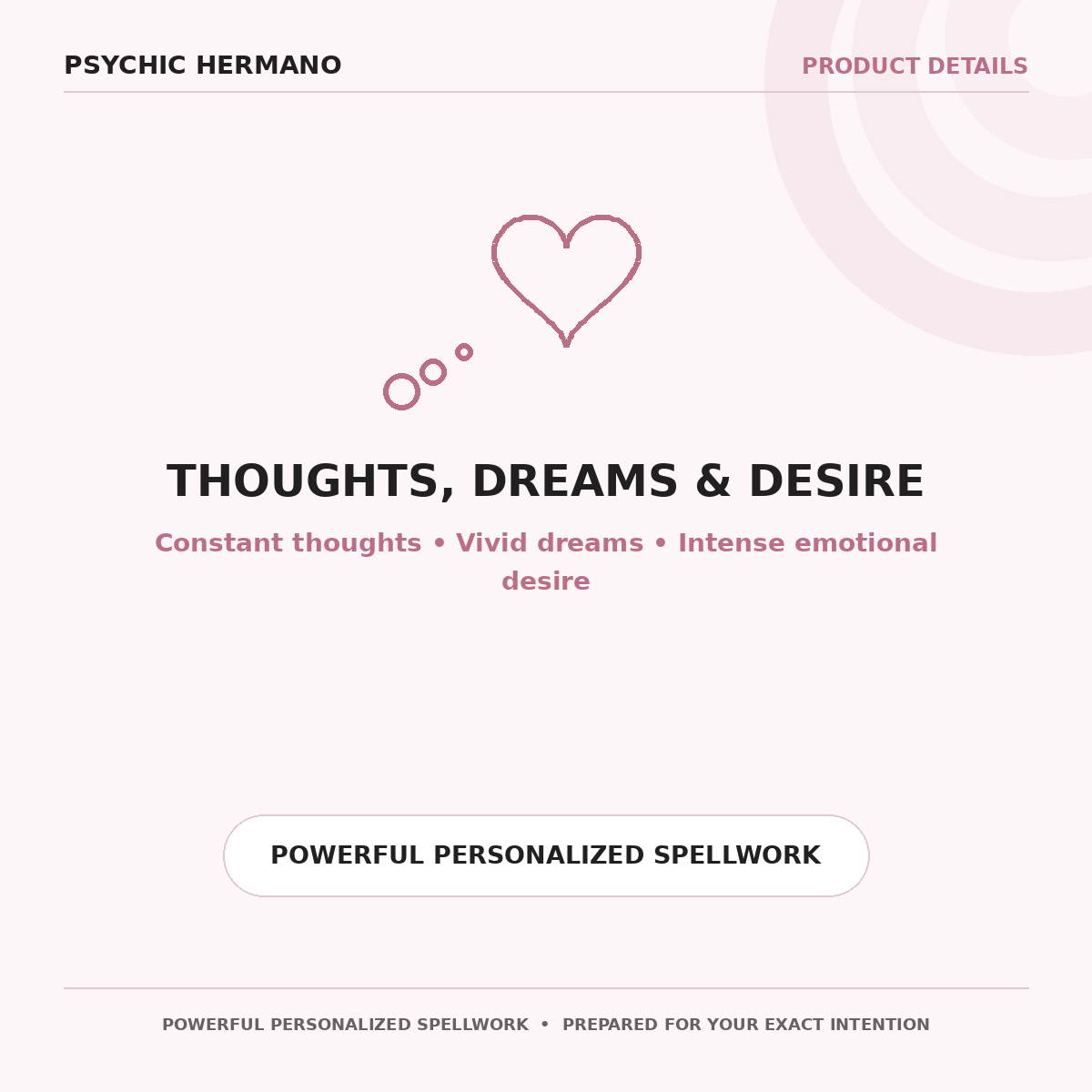 Think of Me Love Spell | Constant Thoughts & Dreams