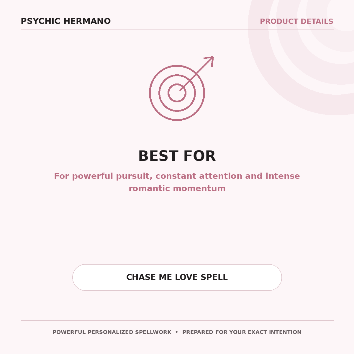 Chase Me Love Spell | Romantic Pursuit & Constant Attention