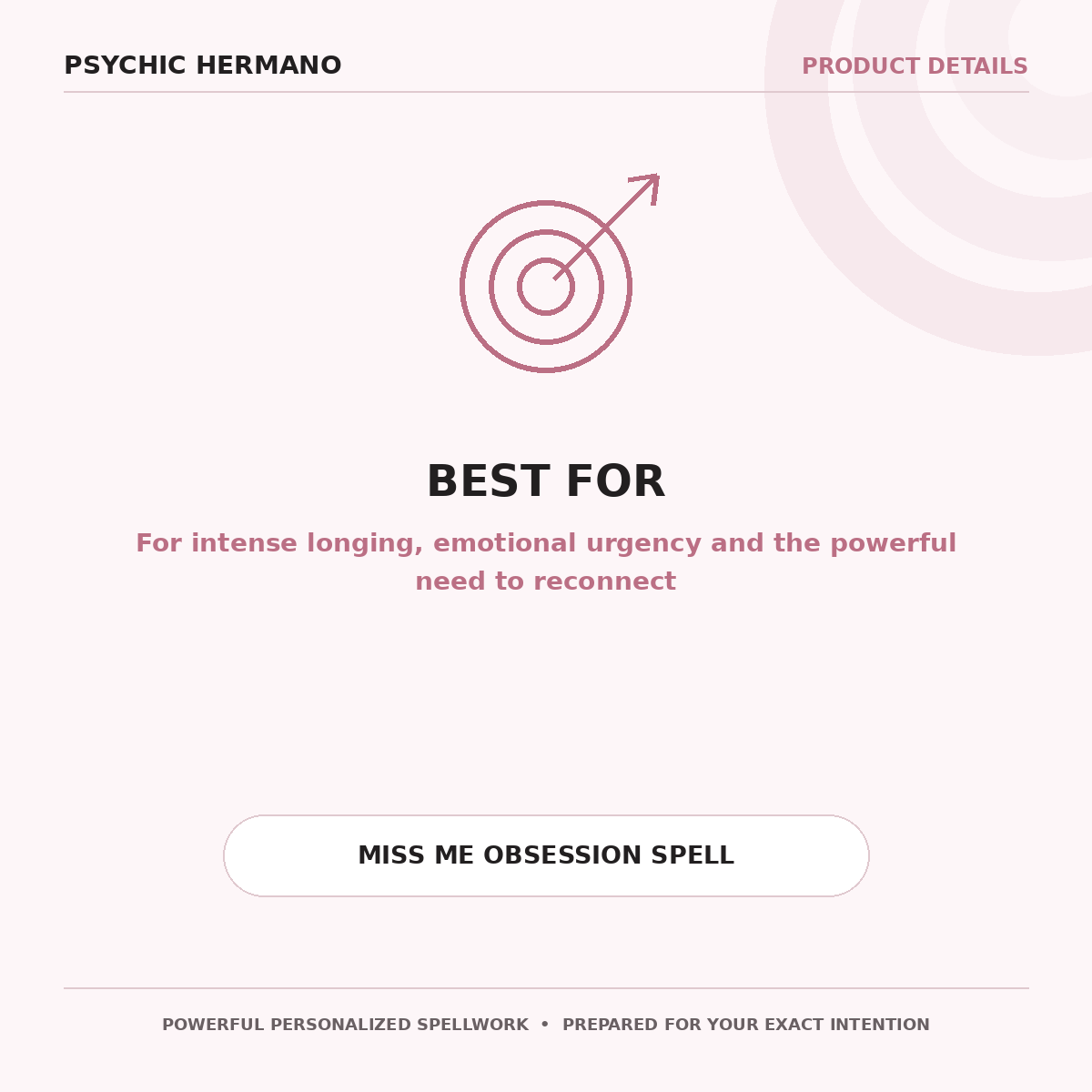 Miss Me Obsession Spell | Longing, Regret & Reconnection