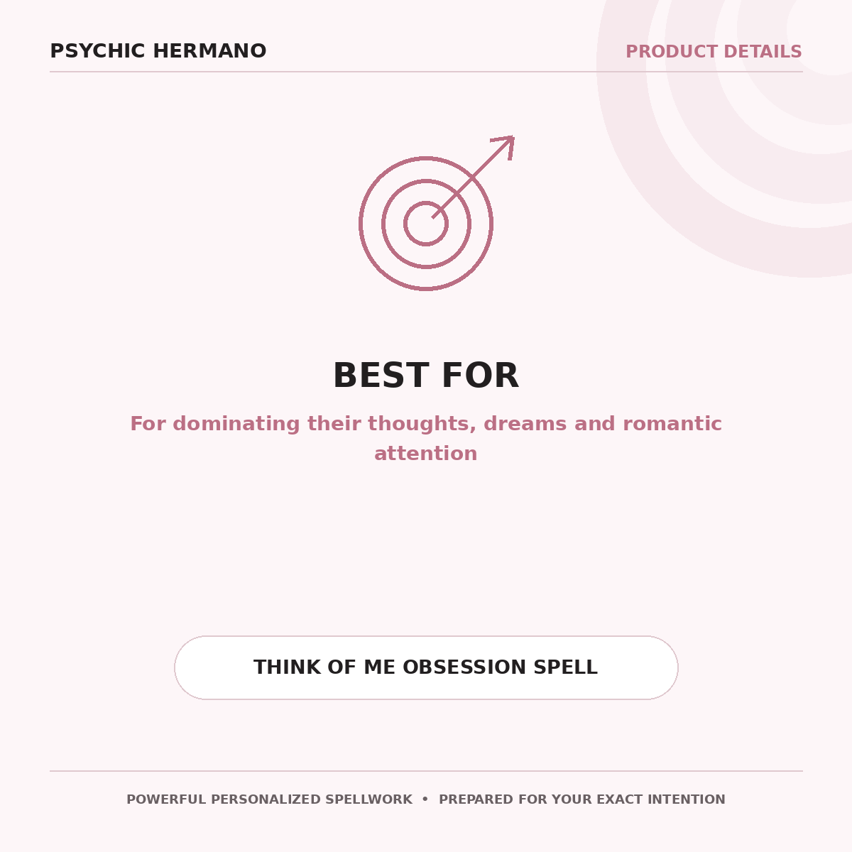 Think of Me Love Spell | Constant Thoughts & Dreams