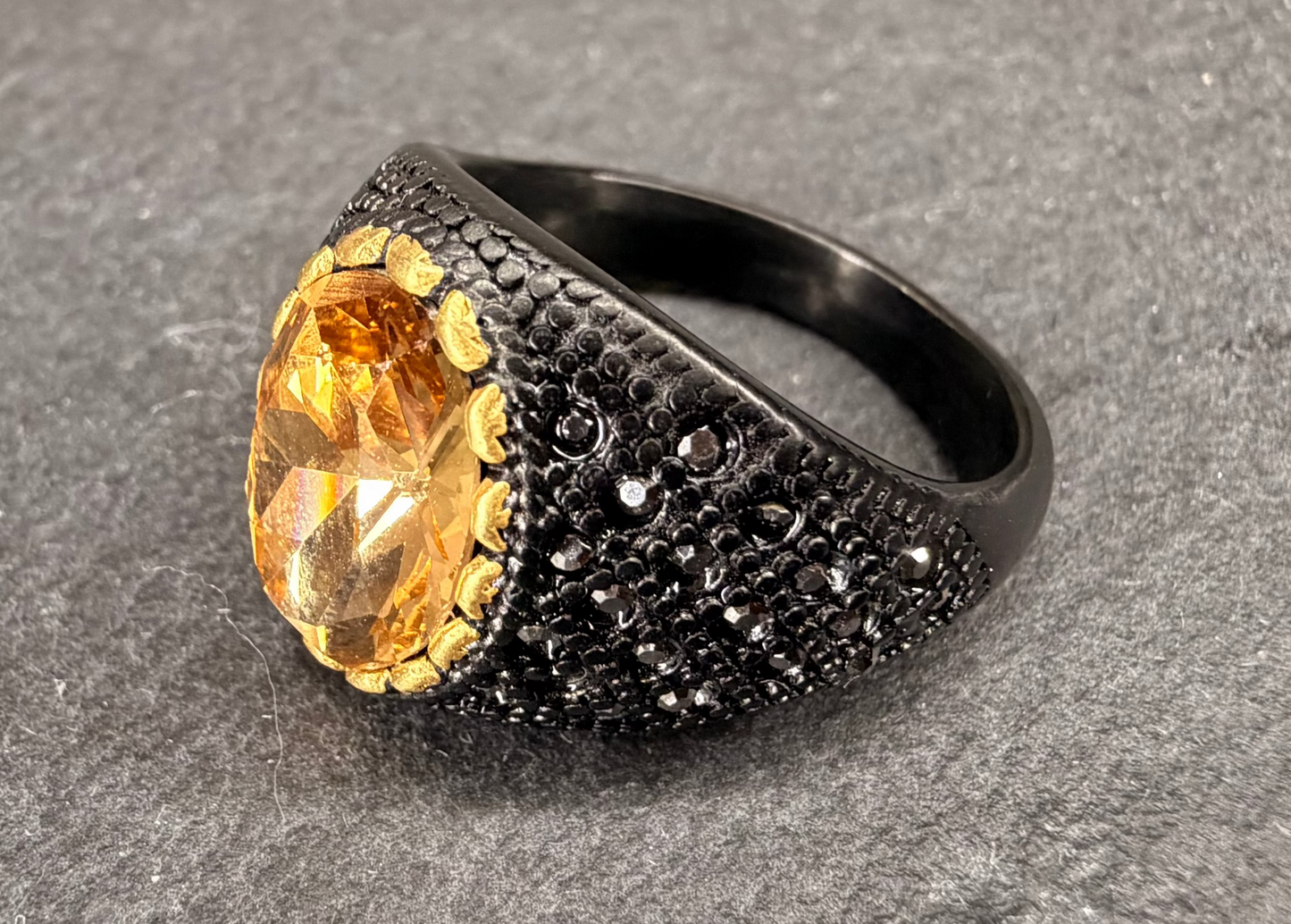 Golden Marid Djinn Wealth Ring | Fortune, Luck and Money Talisman | Jinn Infused Amulet for Abundance and Prosperity