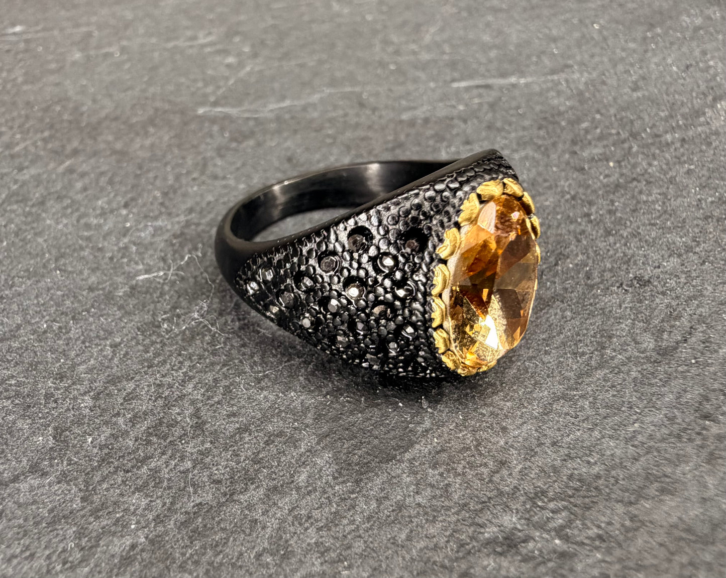 Golden Marid Djinn Wealth Ring | Fortune, Luck and Money Talisman | Jinn Infused Amulet for Abundance and Prosperity