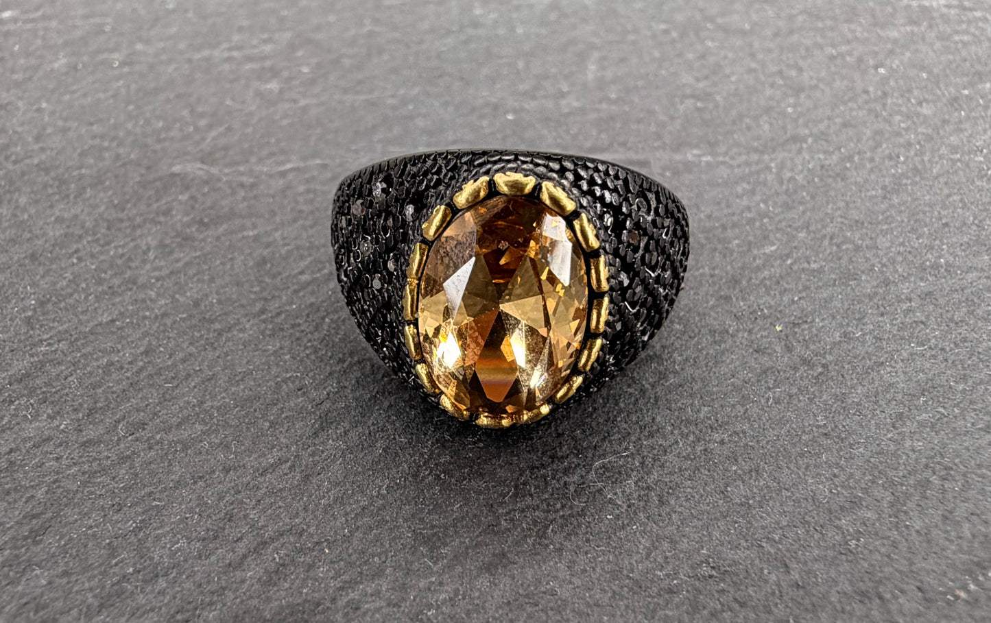 Golden Marid Djinn Wealth Ring | Fortune, Luck and Money Talisman | Jinn Infused Amulet for Abundance and Prosperity