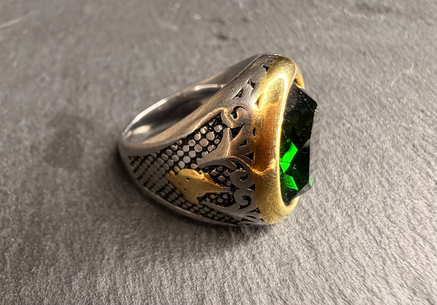 Emerald Money Djinn Ring | Wealth, Prosperity and Money Magnet Talisman | Jinn Infused Ring for Abundance, Business Success and Growing Riches