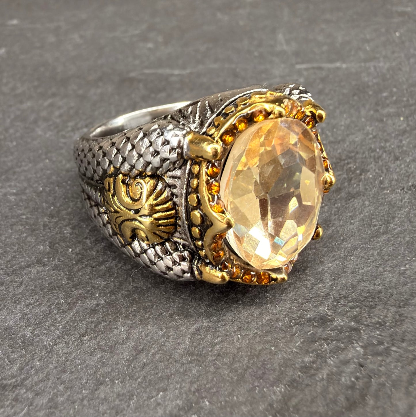 Serpent Guardian Djinn Ring | Evil Eye and Black Magic Protection Talisman | Jinn Warded Amulet against Curses, Hexes and Negative Energy