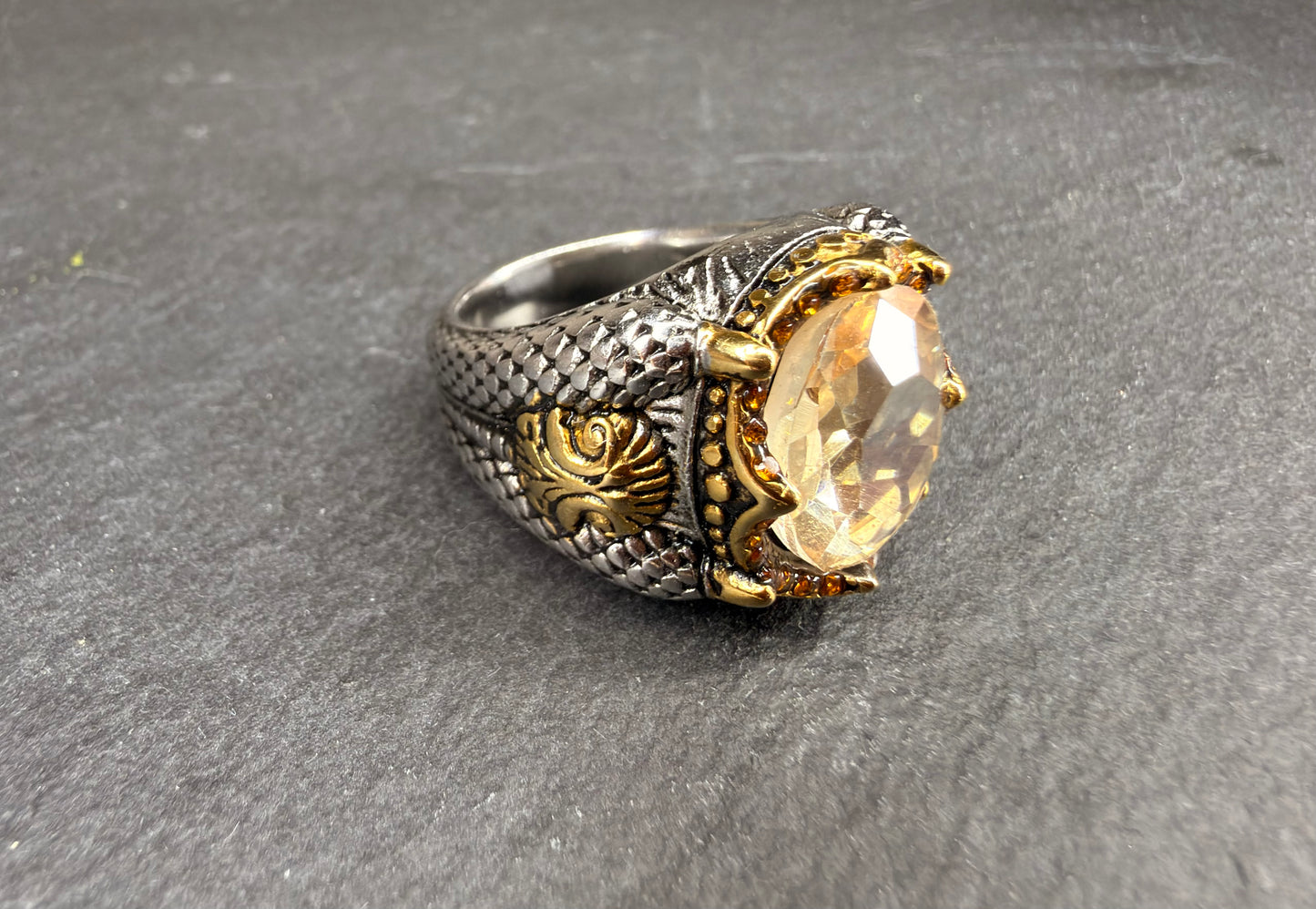 Serpent Guardian Djinn Ring | Evil Eye and Black Magic Protection Talisman | Jinn Warded Amulet against Curses, Hexes and Negative Energy