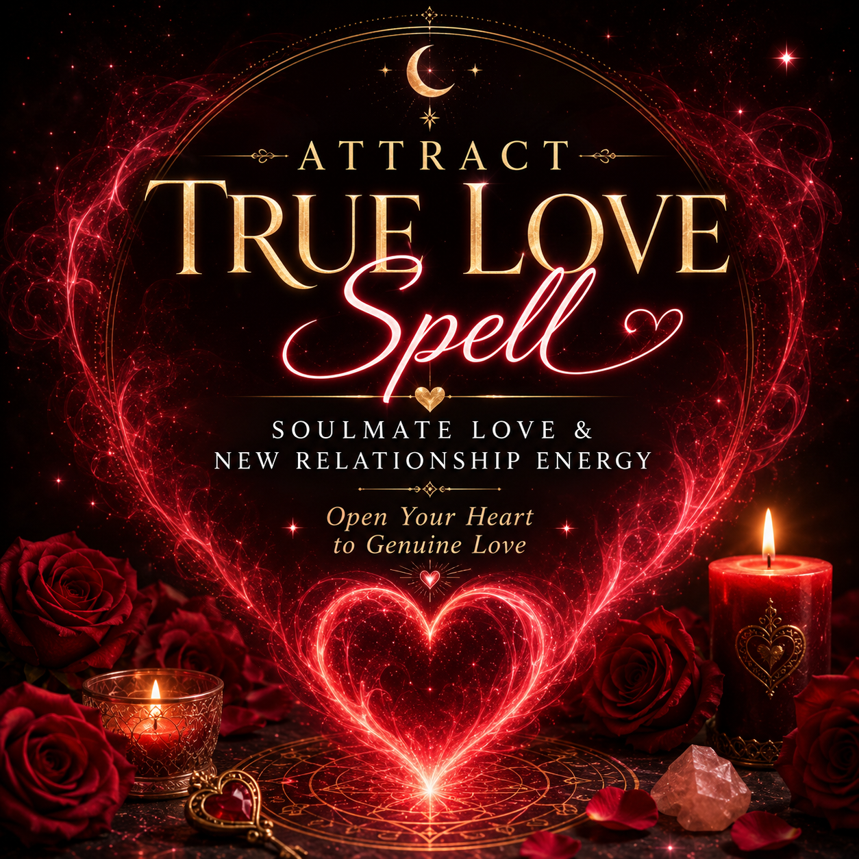 Attract True Love Spell for soulmate love and new relationship energy