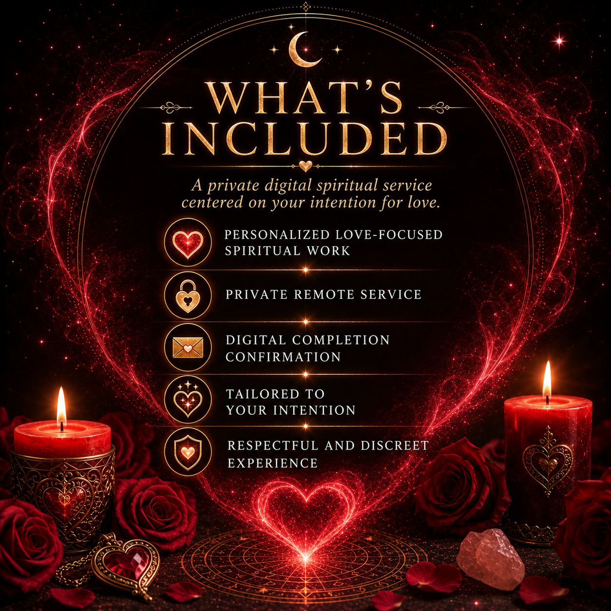 What is included with the Attract True Love Spell digital spiritual service