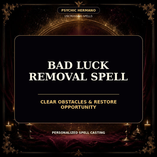 Bad Luck Removal Spell | Clear Obstacles & Restore Opportunity - PsychicHermano