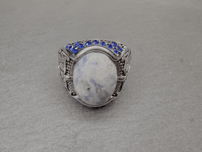 King Djinn Ring of Justice and Power | Sodalite Dominion Talisman | Handcrafted Occult Amulet for Authority, Respect and Command - PsychicHermano