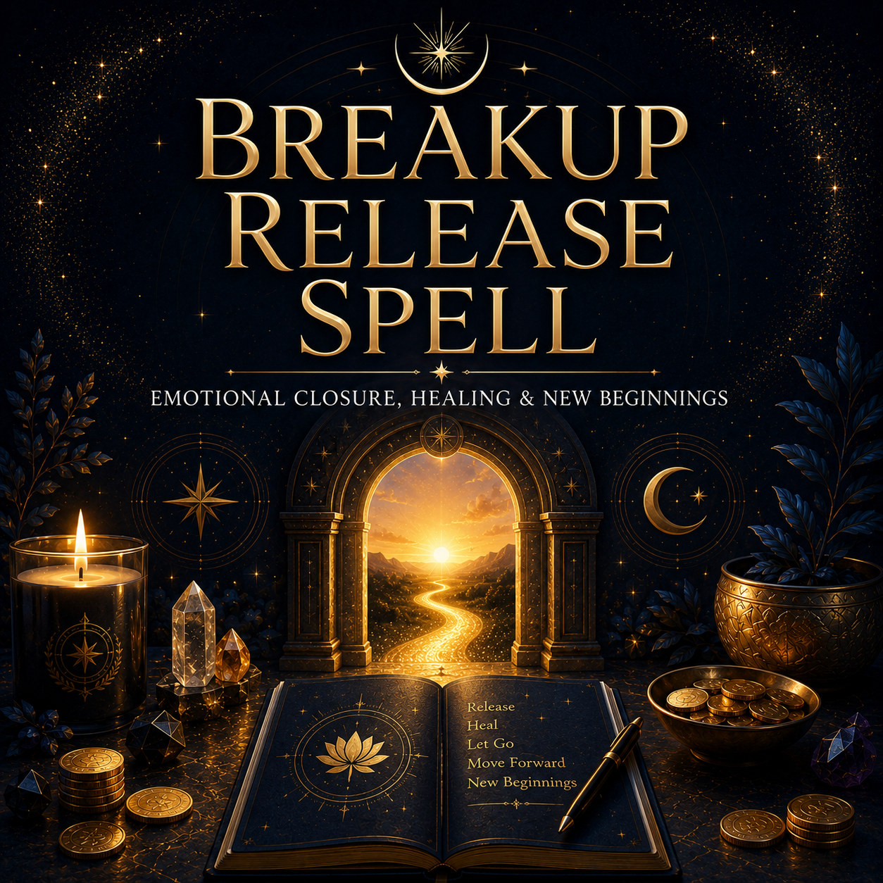 Breakup Release Spell for emotional closure, healing and new beginnings