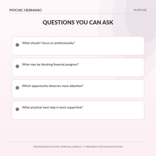 Questions to ask in a Career and Money Reading from Psychic Hermano