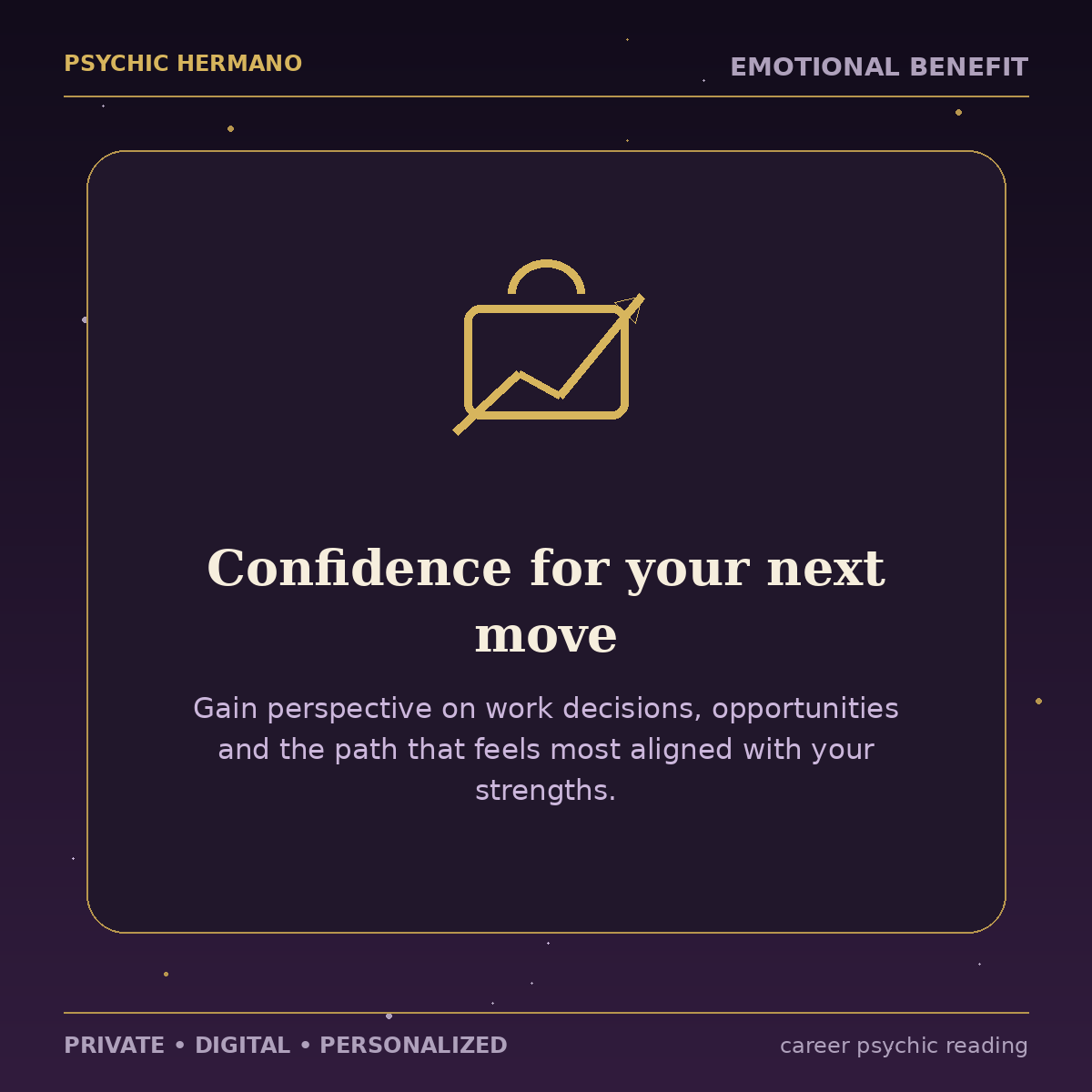 Career Psychic Reading emotional benefit — confidence for your next move