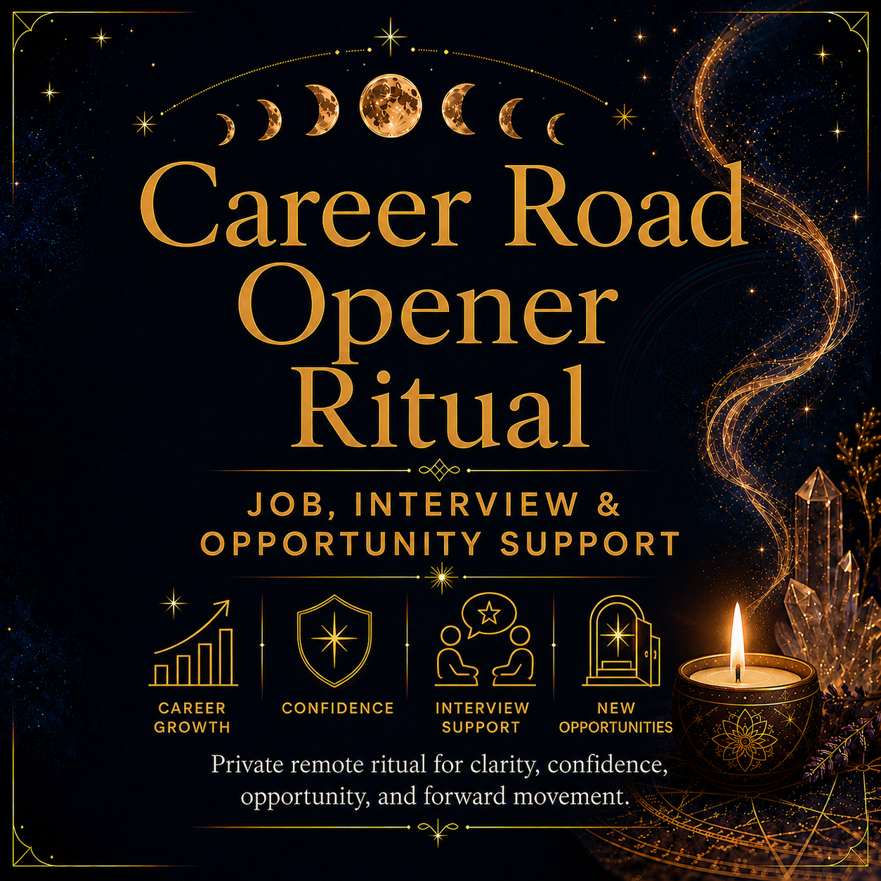 Career Road Opener Ritual for job interview confidence and new opportunities