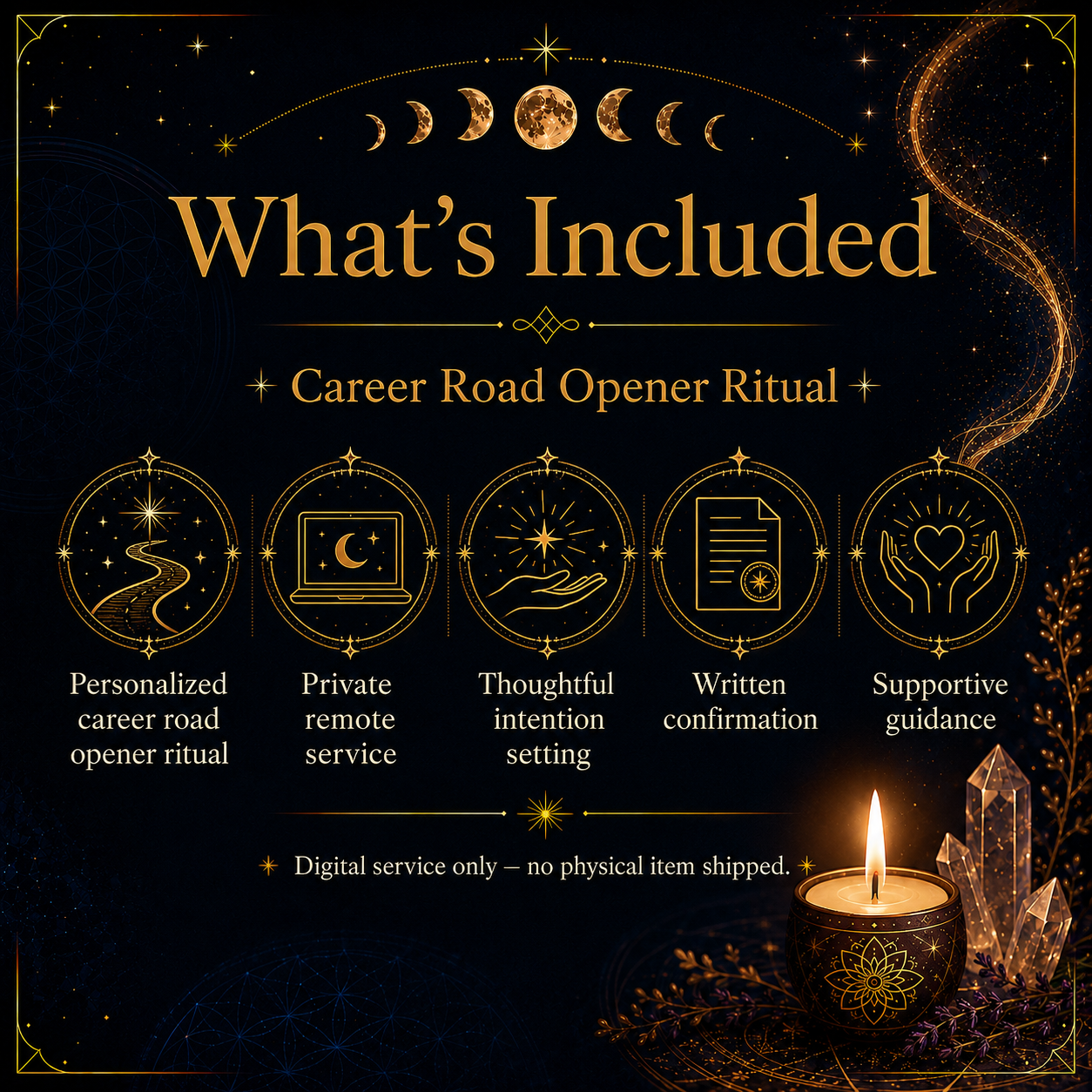 Career Road Opener Ritual inclusions and digital service details