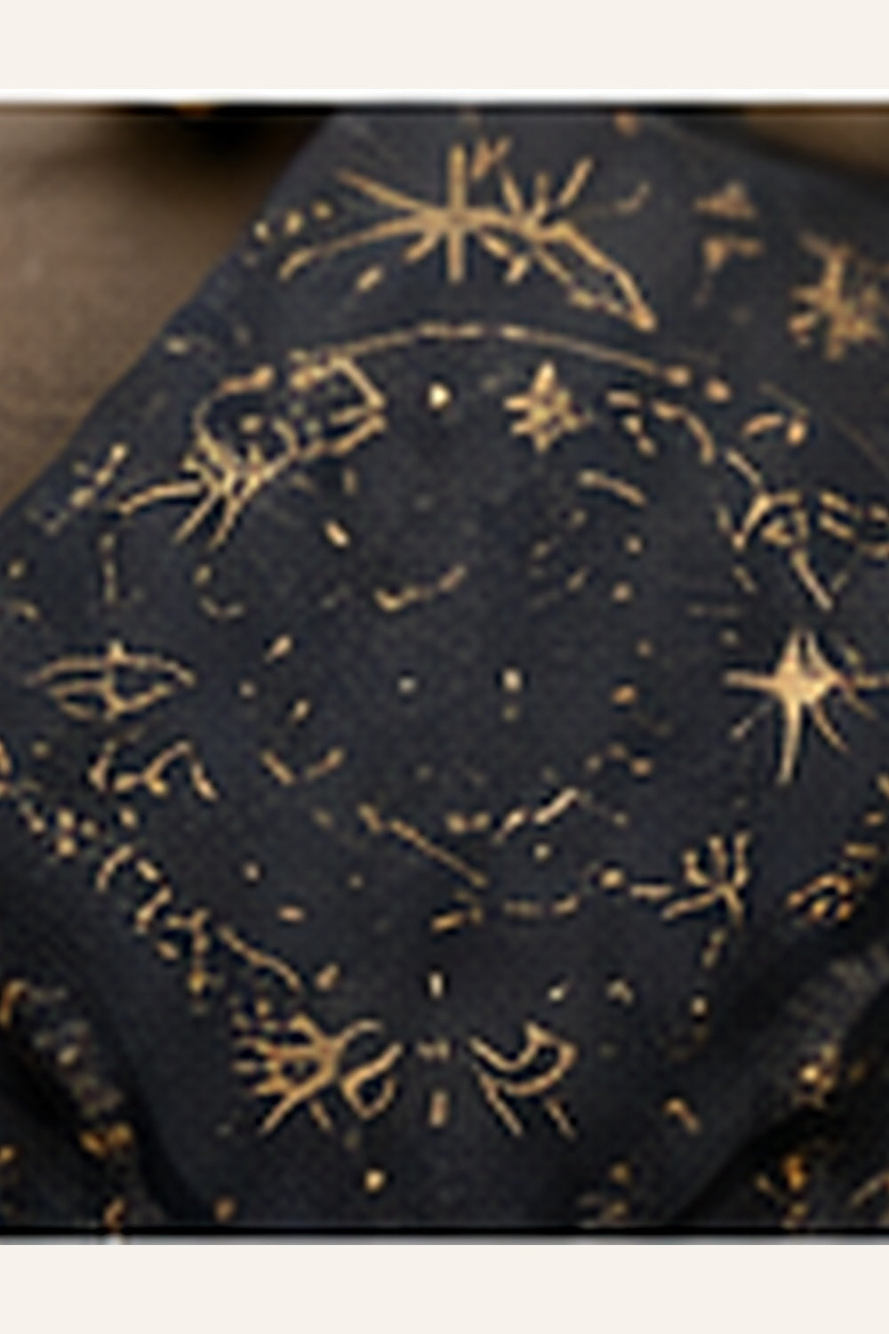 Representative image of a handmade made-to-order celestial-pattern display cloth