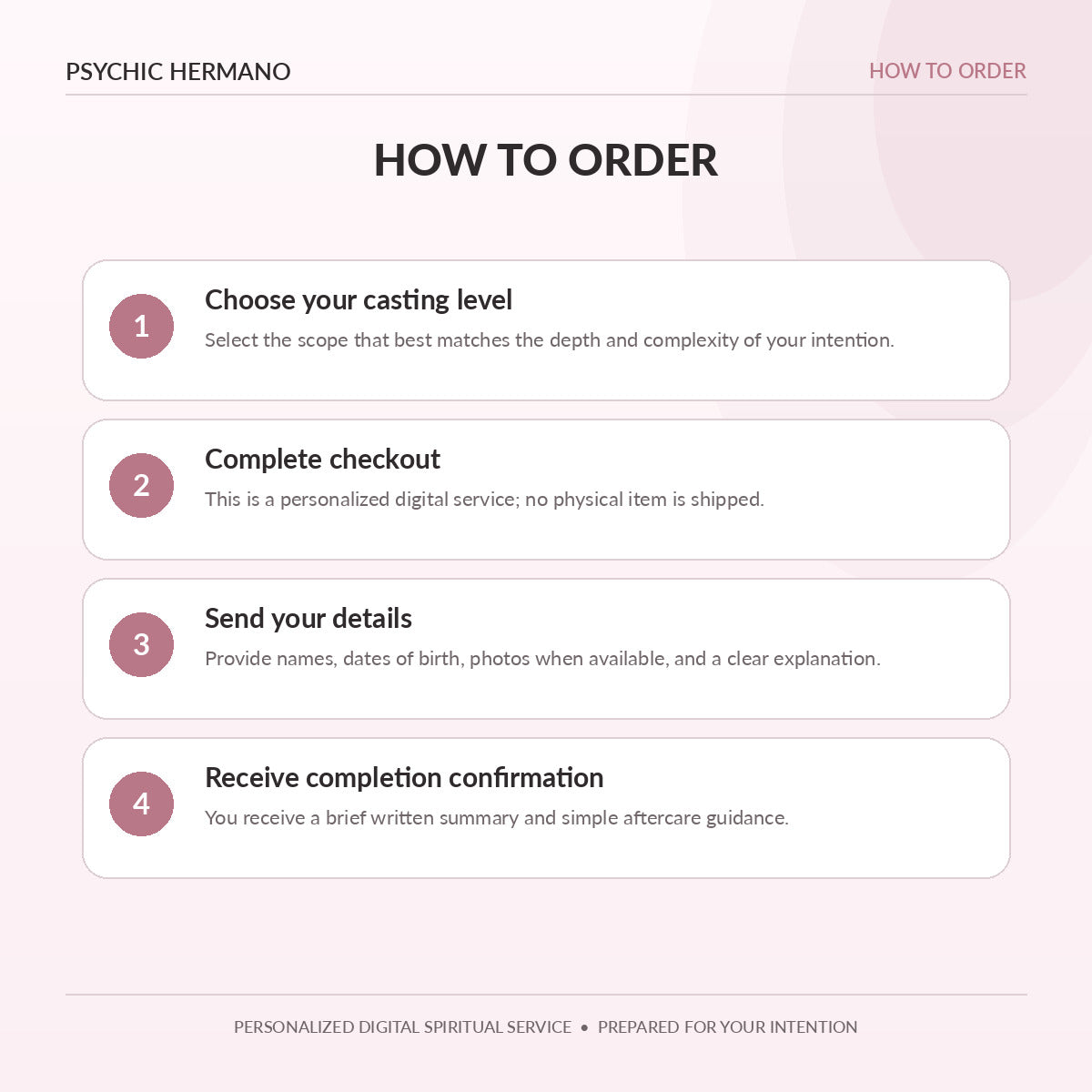 How to order the Communication Spell from Psychic Hermano