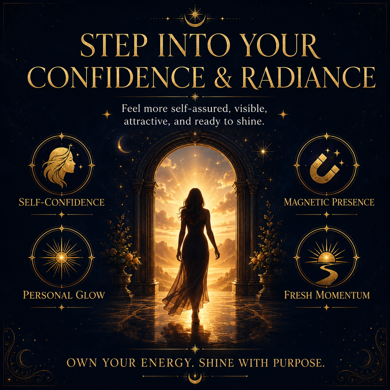 Confidence and Personal Magnetism Spell emotional benefits for radiance and self-assurance