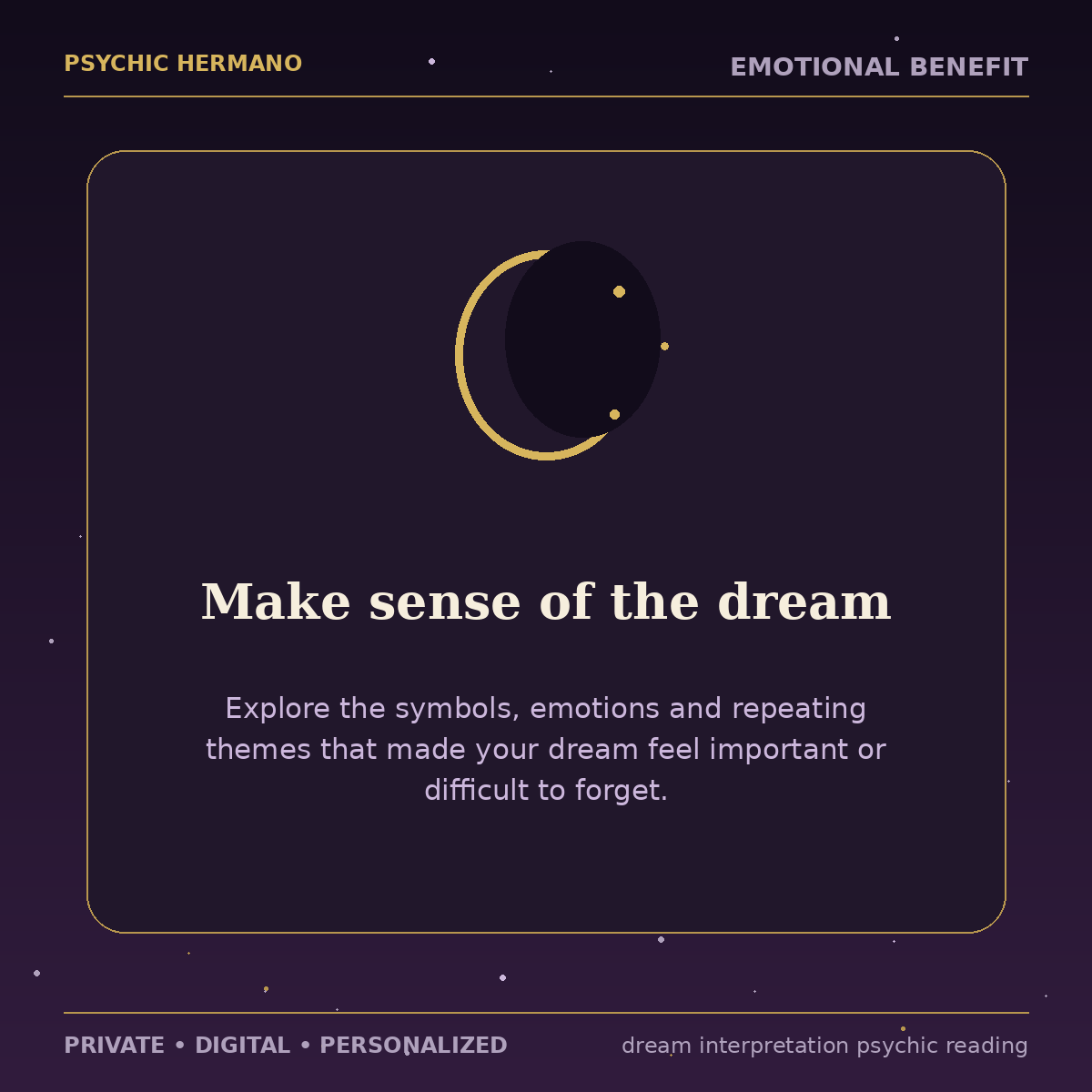 Dream Interpretation Reading emotional benefit — make sense of the dream