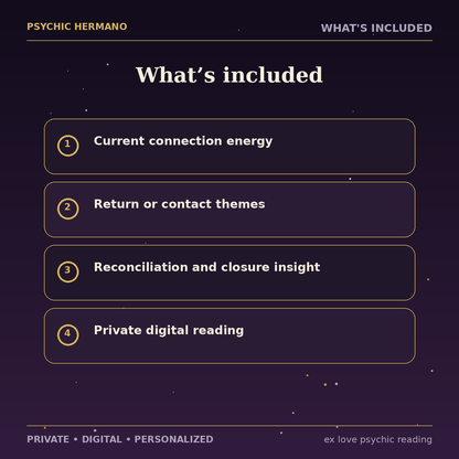 What is included with the Ex Love Psychic Reading