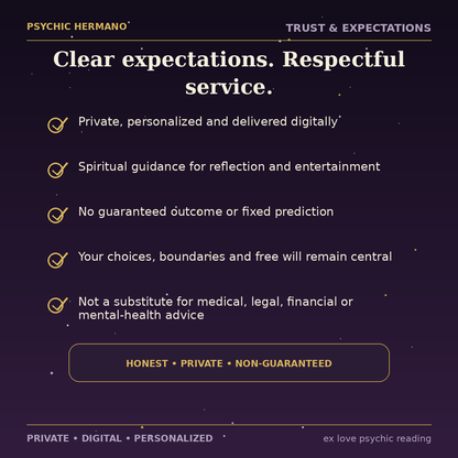 Ex Love Psychic Reading trust, privacy and expectations