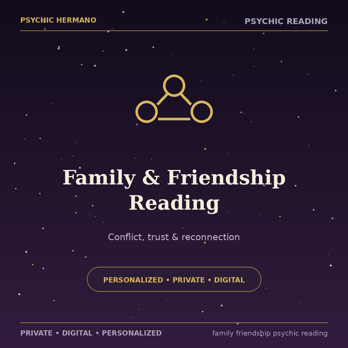 Family and Friendship Psychic Reading for conflict, trust and reconnection
