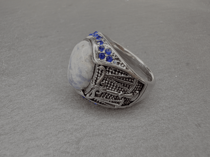 King Djinn Ring of Justice and Power | Sodalite Dominion Talisman | Handcrafted Occult Amulet for Authority, Respect and Command - PsychicHermano