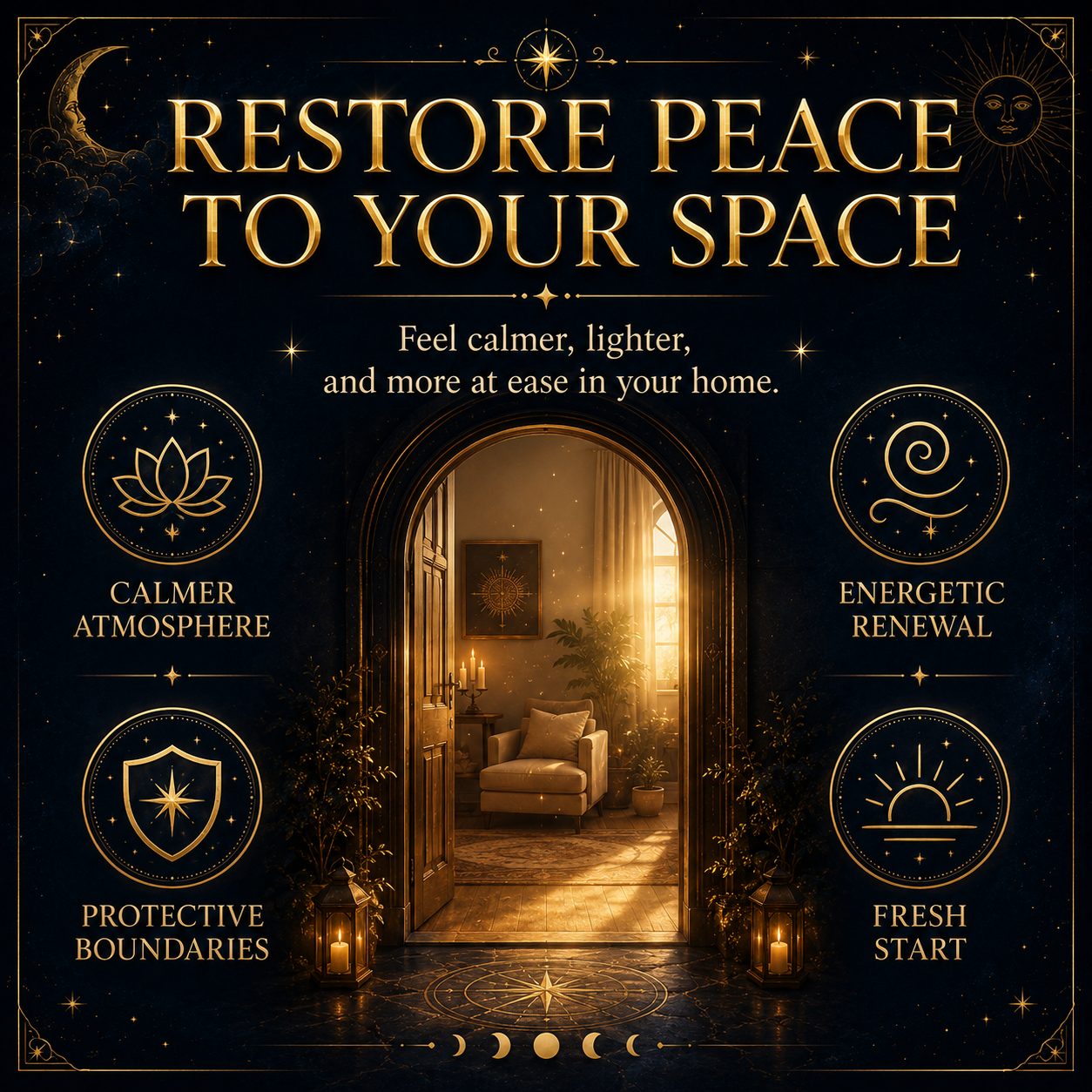 Home Energy Cleansing Spell emotional benefits for peace, renewal and a fresh start