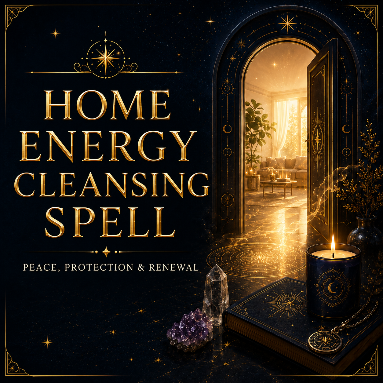 Home Energy Cleansing Spell for peace, protection and renewal