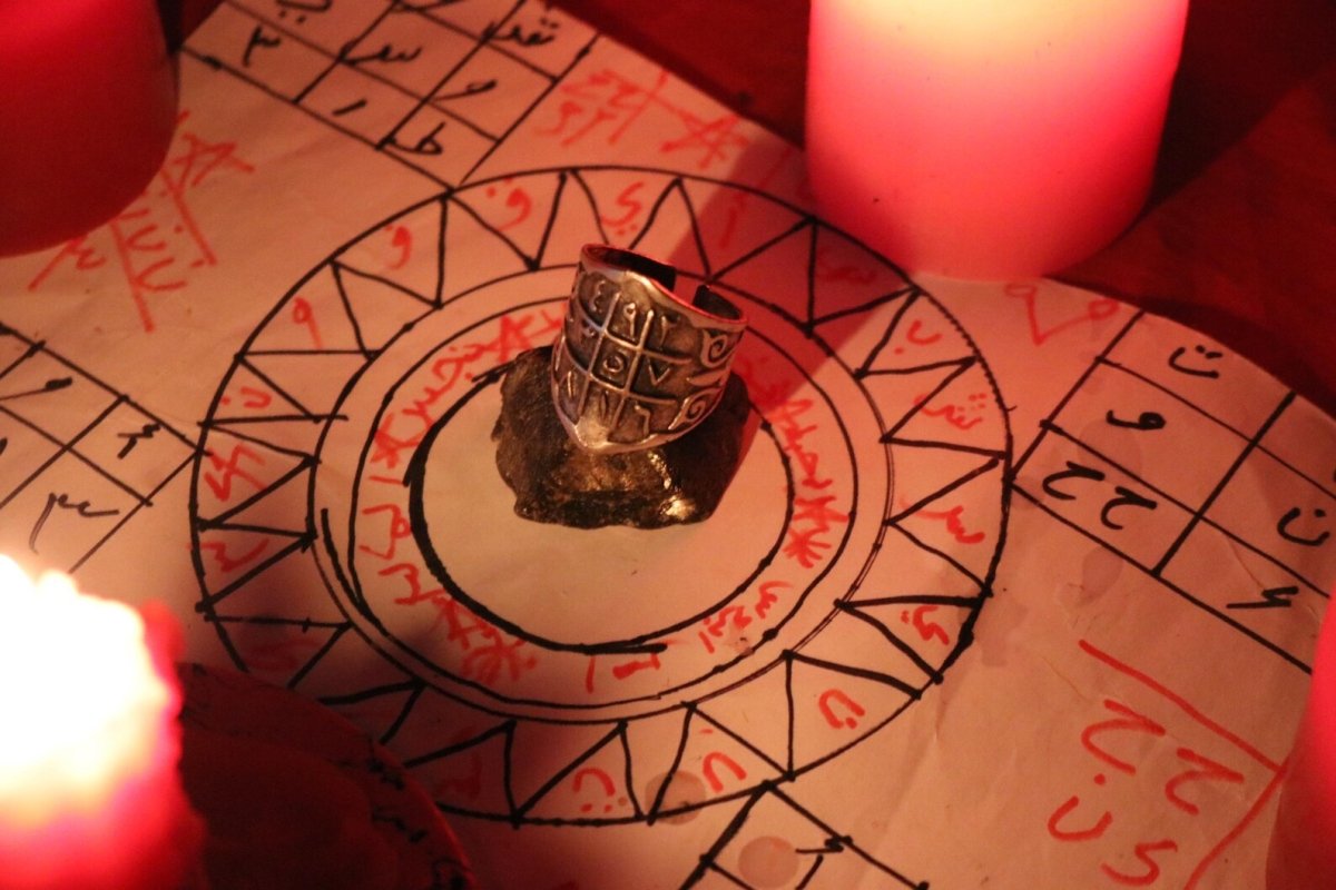 Powerful Taweez Ring for Black Magic (Sihr) Removal, Spiritual Healing & Lifetime Protection , Buduh Magic Quranic Square Amulet - PsychicHermano