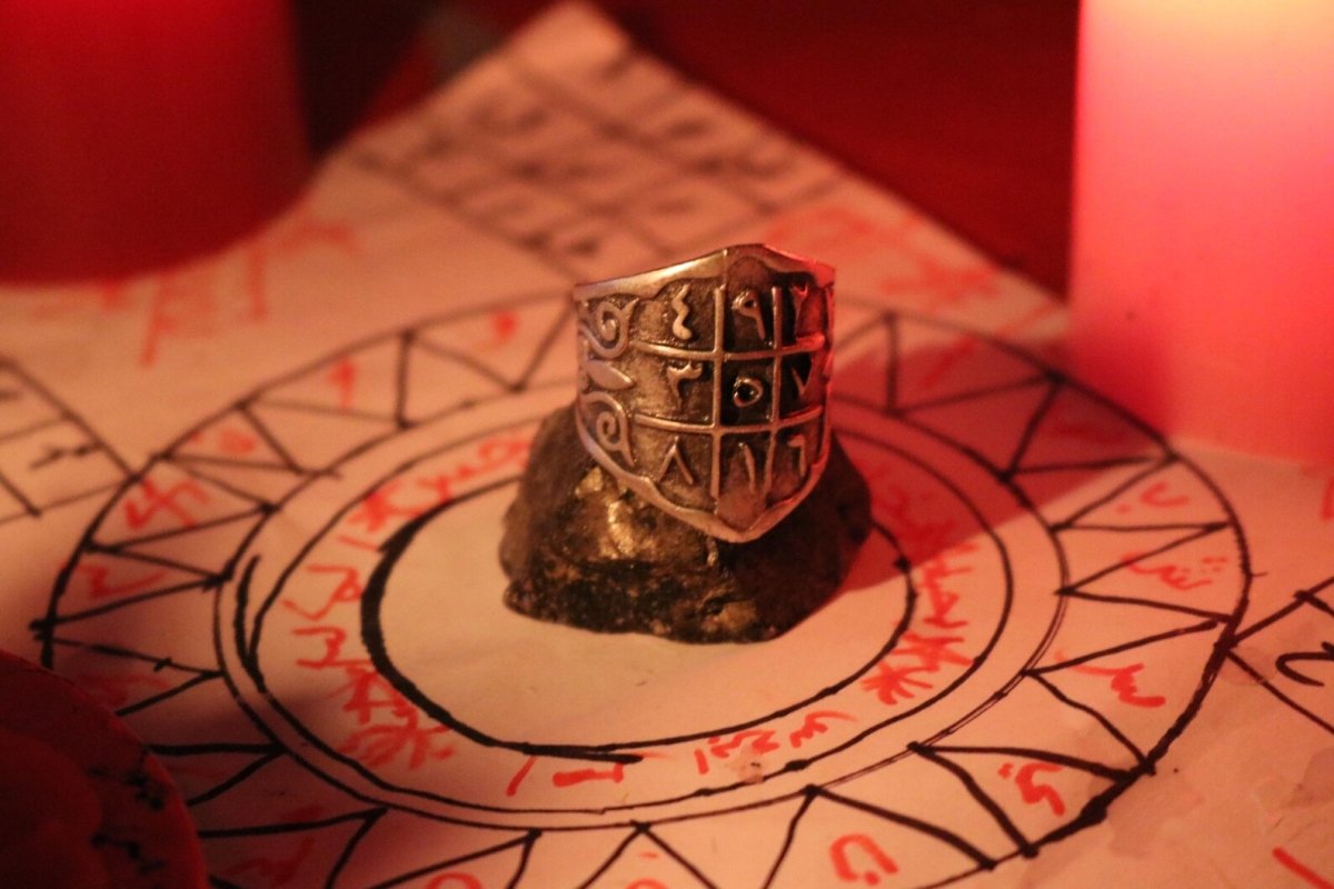 Powerful Taweez Ring for Black Magic (Sihr) Removal, Spiritual Healing & Lifetime Protection , Buduh Magic Quranic Square Amulet - PsychicHermano
