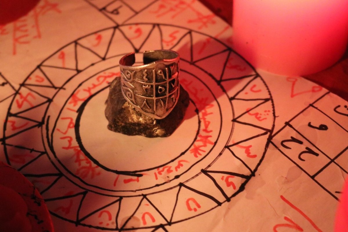 Powerful Taweez Ring for Black Magic (Sihr) Removal, Spiritual Healing & Lifetime Protection , Buduh Magic Quranic Square Amulet - PsychicHermano