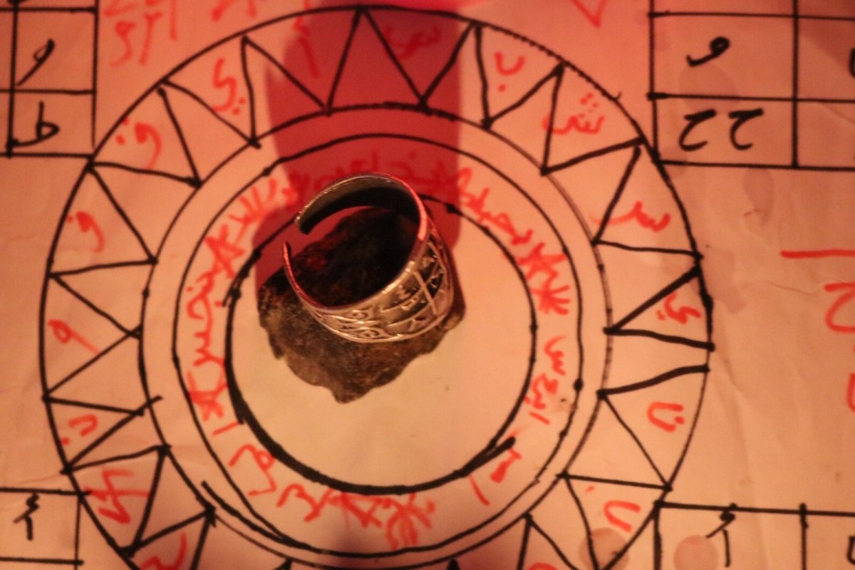 Powerful Taweez Ring for Black Magic (Sihr) Removal, Spiritual Healing & Lifetime Protection , Buduh Magic Quranic Square Amulet - PsychicHermano