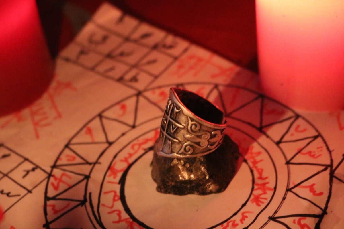 Powerful Taweez Ring for Black Magic (Sihr) Removal, Spiritual Healing & Lifetime Protection , Buduh Magic Quranic Square Amulet - PsychicHermano