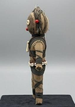 Guardian Spirit Doll burlap construction with button eyes and yarn hair