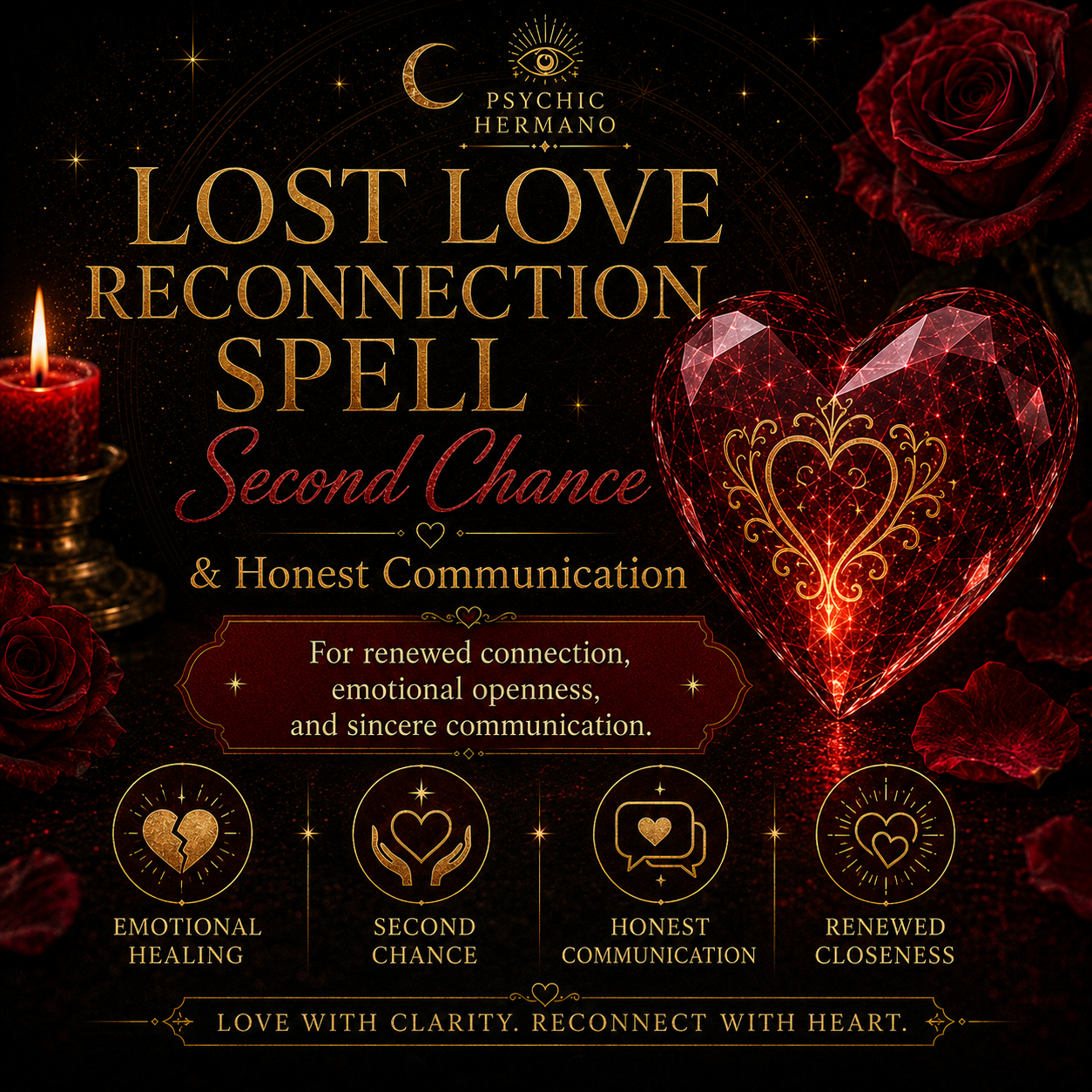 Lost Love Reconnection Spell for a second chance, emotional healing, and honest communication