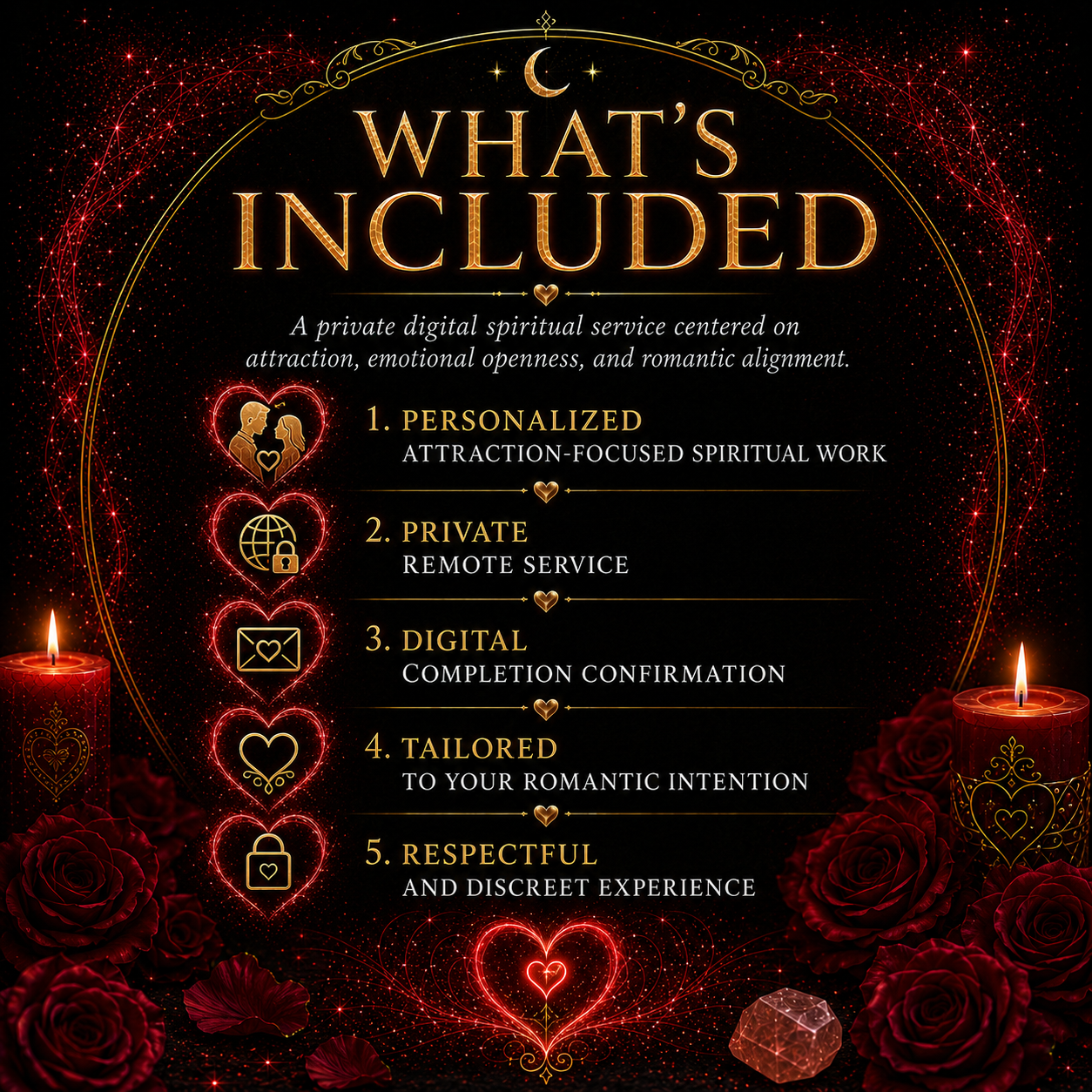 What is included with the Love Attraction Spell digital service