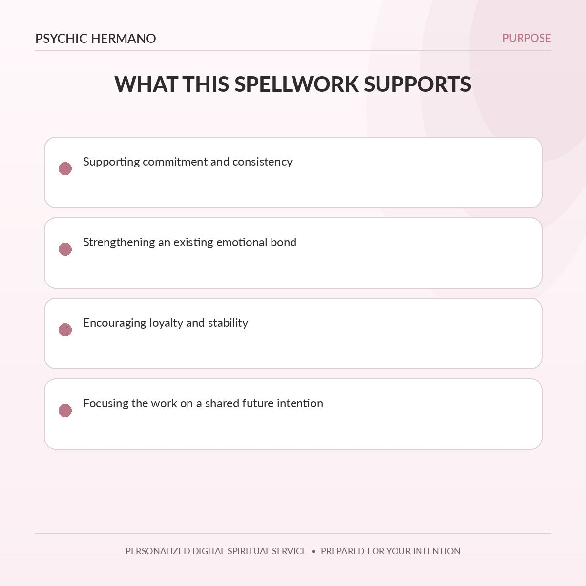 Love Binding Spell benefits and questions this service can address