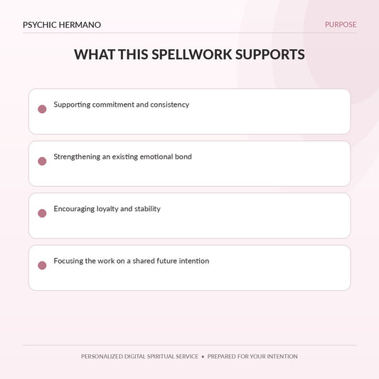 Love Binding Spell benefits and questions this service can address