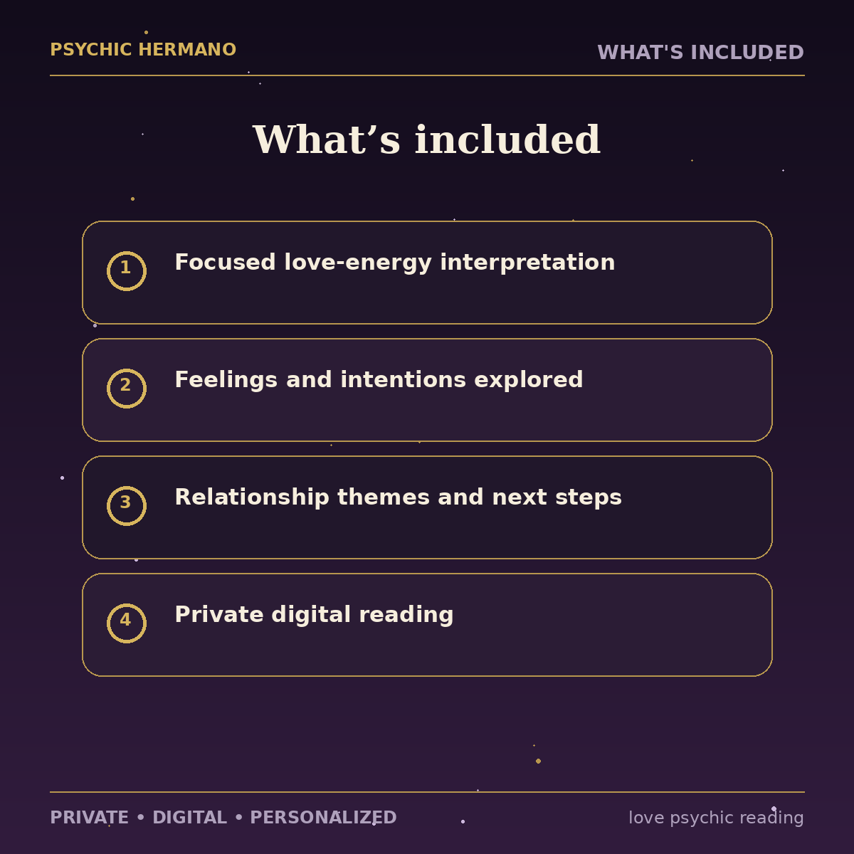 What is included with the Love Psychic Reading