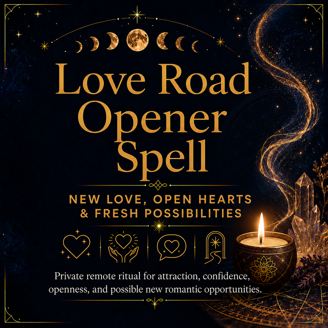 Love Road Opener Spell private remote ritual for new love and fresh romantic possibilities