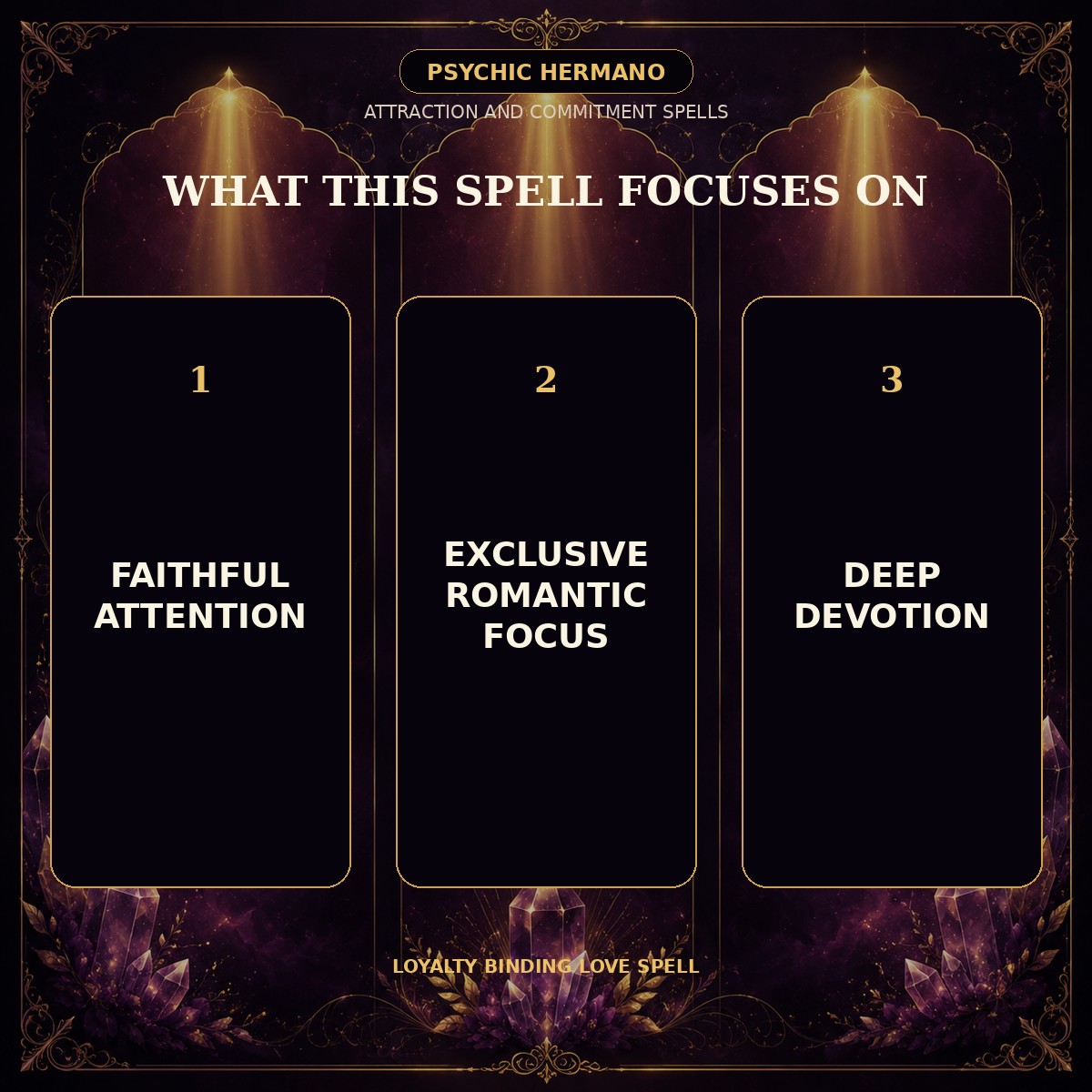 loyalty binding love spell focus and benefits