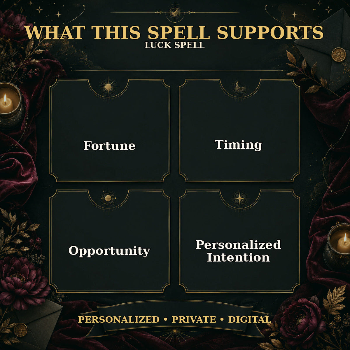 Luck Spell | Fortune, Timing & Opportunity — supports