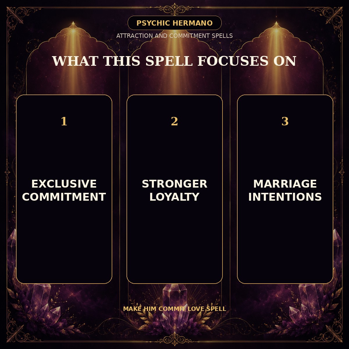 make him commit love spell focus and benefits